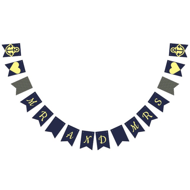 Mr and Mrs Nautical Bunting Bunting (All)