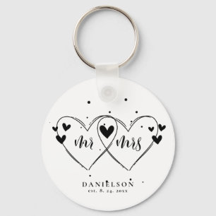 Mr. and Mrs. Newly Weds Wedding   Key Ring