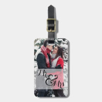 Mr. and Mrs. Newlywed Photo Wedding Ring