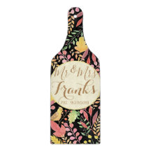 Mr and Mrs Personalised Autumn Cutting Board