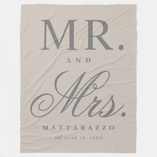 Mr. and Mrs. Personalised Fleece Blanket