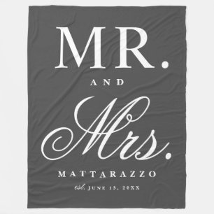 Mr. and Mrs. Personalised  Fleece Blanket