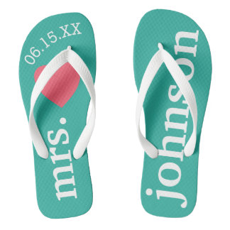 Mr. and Mrs. Personalised Honeymoon with Heart Thongs