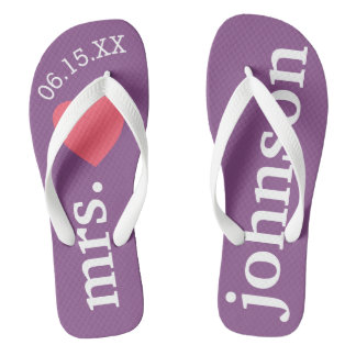 Mr. and Mrs. Personalised Honeymoon with Heart Thongs