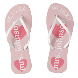 Mr. and Mrs. Personalised Honeymoon with Heart Thongs