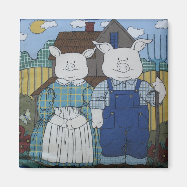 Mr And Mrs Pig Magnet (Front)