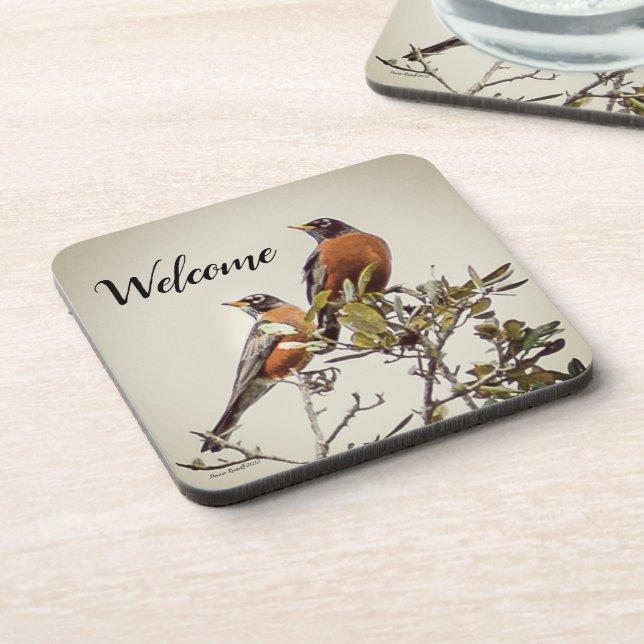 "Mr and Mrs Robin" Coaster (Left Side)