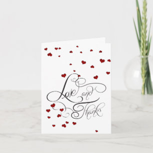 Mr and Mrs Ruby Heart Confetti Thank You