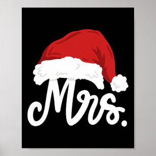 Mr And Mrs Santa Claus Couples Matching Christmas  Poster