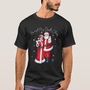 Mr and Mrs Santa Claus Couples Matching Christmas  T-Shirt