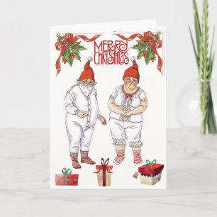 Mr and Mrs Santa Claus 🤶 Paper Dolls with clothes Card