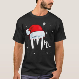 Mr and Mrs Santa Claus Pyjamas Matching Couples Ch T-Shirt