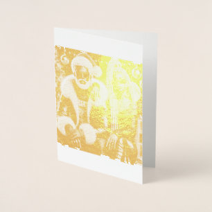 Mr and Mrs Santa Folded Greeting Card