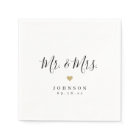 Mr and Mrs simple elegant script wedding
