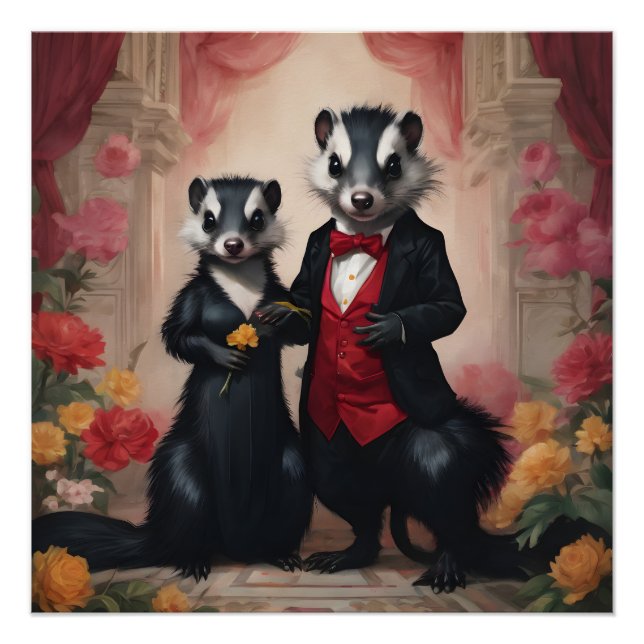 Mr and Mrs Skunk Poster (Front)