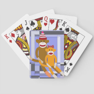 Mr. and Mrs. Sock Monkey. Playing Cards