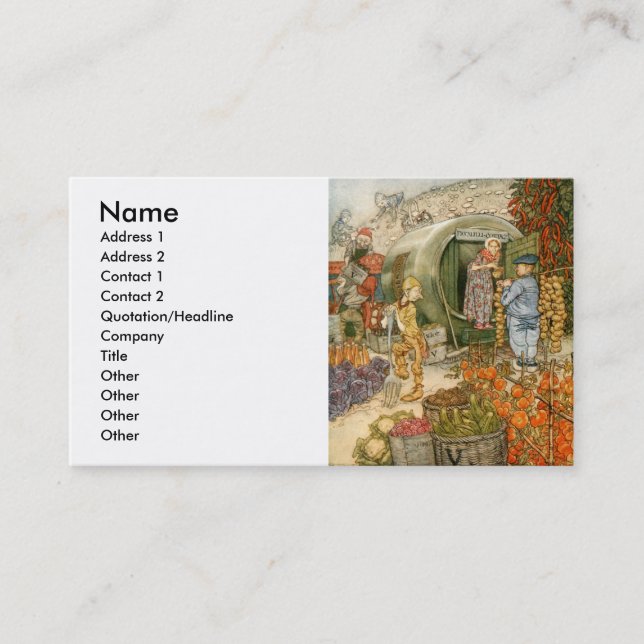 Mr and Mrs Vinegar at Home Business Card (Front)