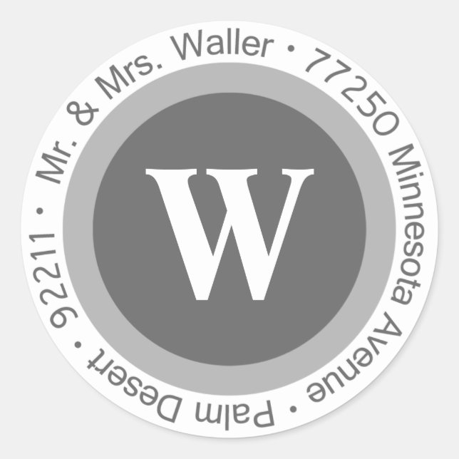 Mr. And Mrs. Waller Custom Address Label (Front)