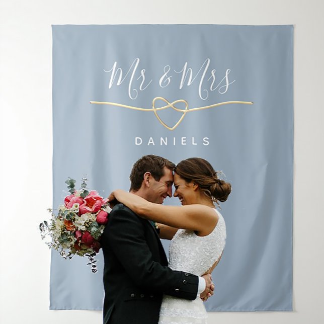 Mr and Mrs Wedding Backdrop  Tapestry (Creator Uploaded)
