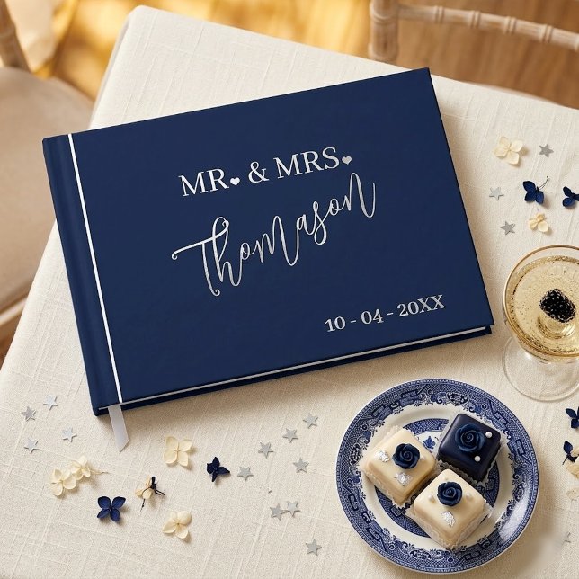 Mr and Mrs Wedding Day Date Gold Guest Book (Creator Uploaded)
