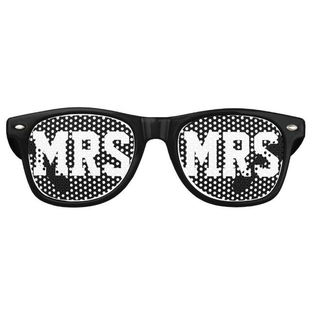 Mr and Mrs wedding party shades for newly weds (Front)