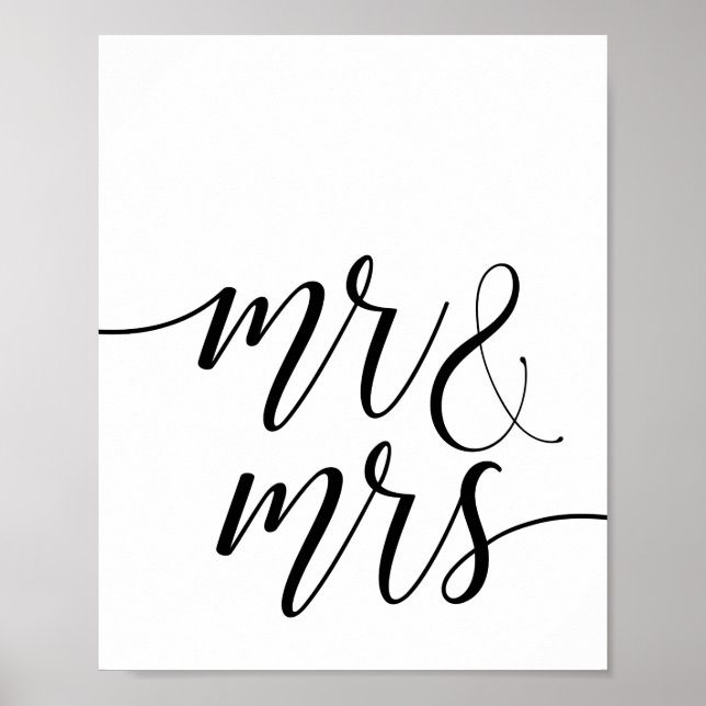Mr And Mrs Wedding Poster (Front)