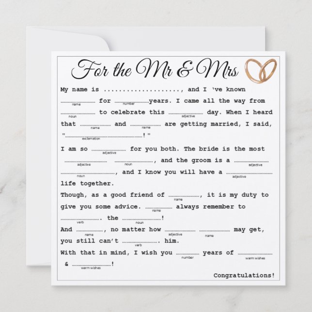 Mr ans Mrs  Libs (Front)