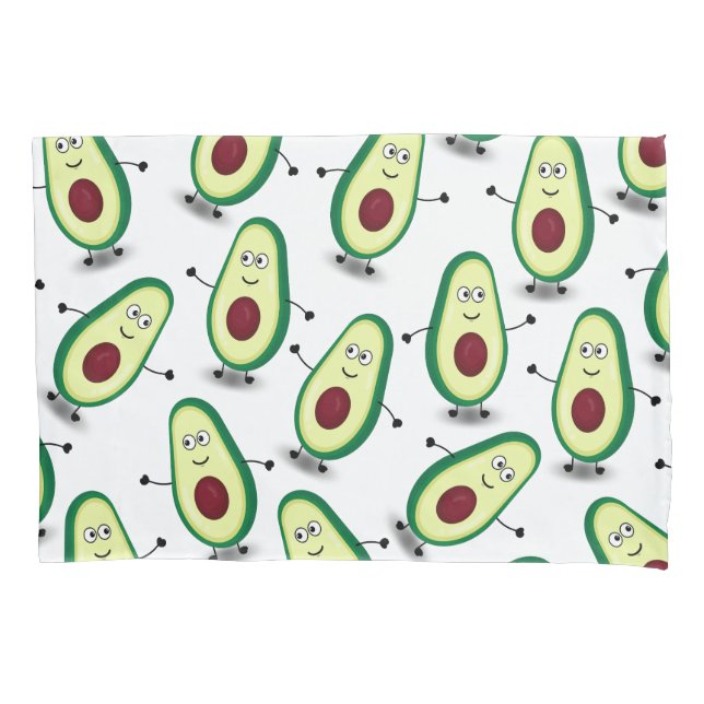 Mr. Avocado Pattern Pillowcase (Front)