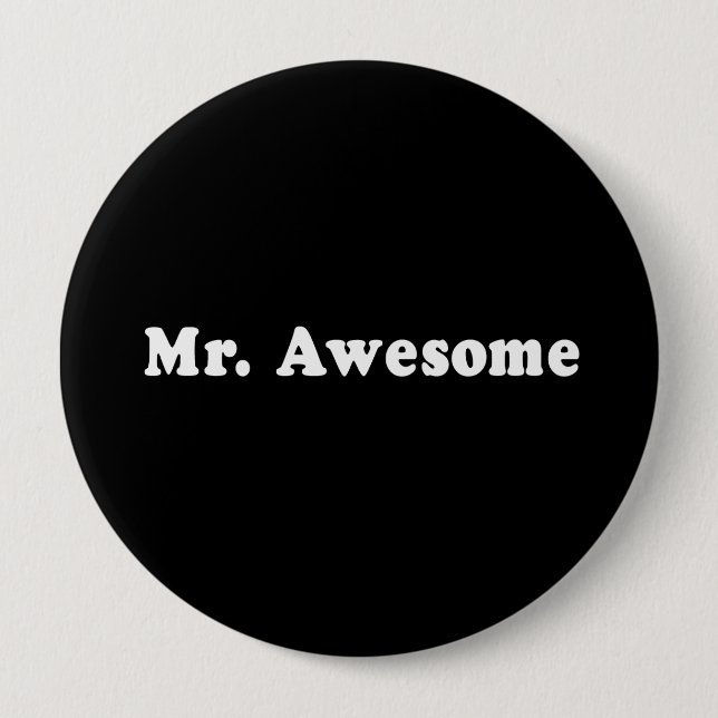 MR. AWESOME T-shirt 10 Cm Round Badge (Front)