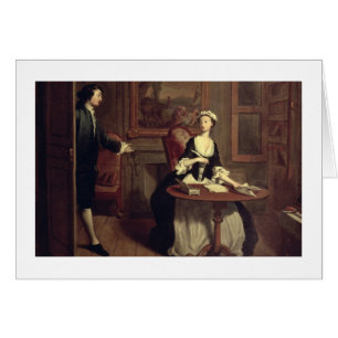 Mr. B. finds Pamela writing, illustration from Ric
