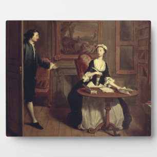 Mr. B. finds Pamela writing, illustration from Ric Plaque