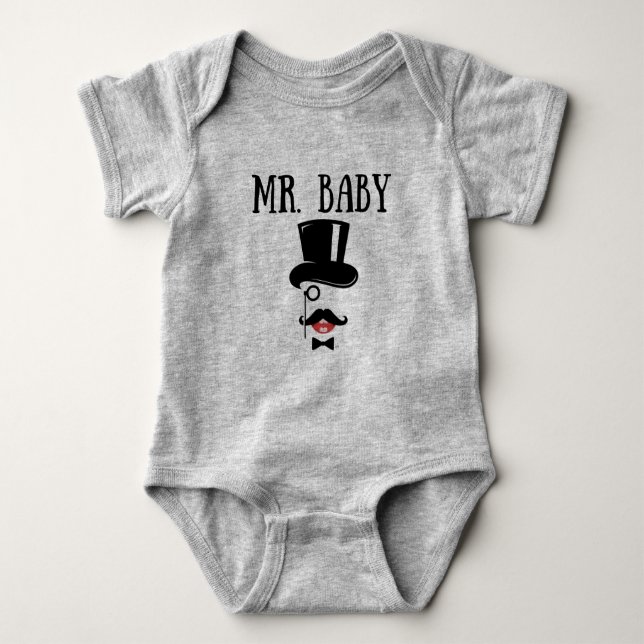 Mr. Baby Baby Bodysuit (Front)