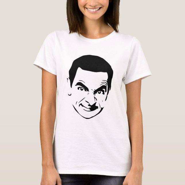 Mr. Bean Face Stencil Pop Art T-Shirt (Front)