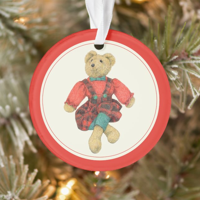 MR. BEAR Acrylic Circle Ornament  (Tree)