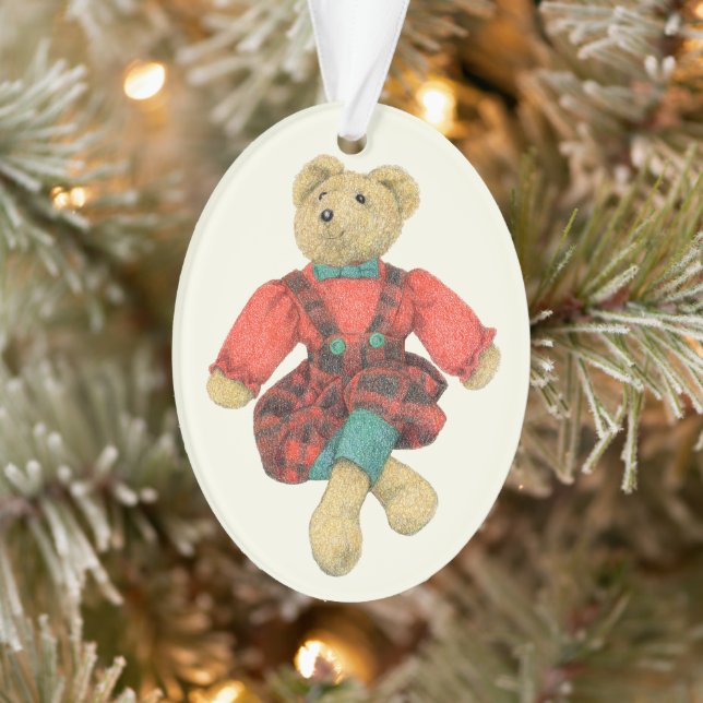 MR. BEAR Acrylic Oval Ornament  (Tree)