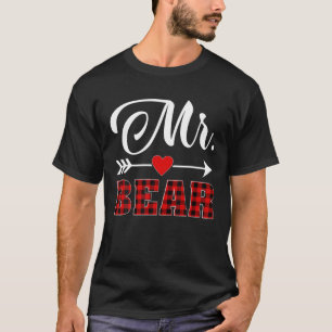 Mr. Bear Buffalo Plaid Christmas Matching Family P T-Shirt