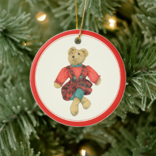 MR. BEAR Ceramic Circle Ornament 