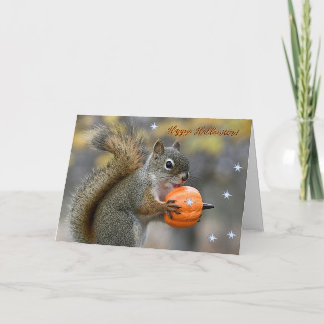 Mr. Bickles The Squirrel Halloween card (Front)