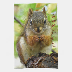 Mr. Bickles The Squirrel tea towel