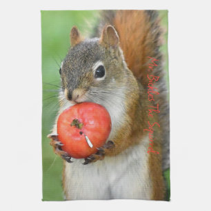 Mr. Bickles The Squirrel tea towel