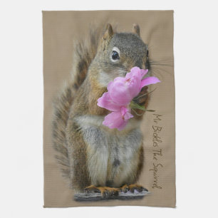 Mr. Bickles The Squirrel tea towel