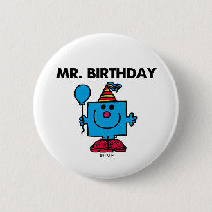 Mr. Birthday Happy Birthday Balloon 6 Cm Round Badge