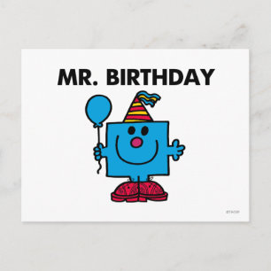 Mr. Birthday   Happy Birthday Balloon Postcard