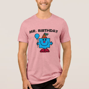 Mr. Birthday   Happy Birthday Balloon Tri-Blend Shirt