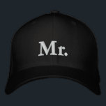 Mr. black and white modern elegant chic embroidered hat<br><div class="desc">Mr. black and white modern elegant chic Embroidered Baseball Cap.
Available in many colours and options</div>