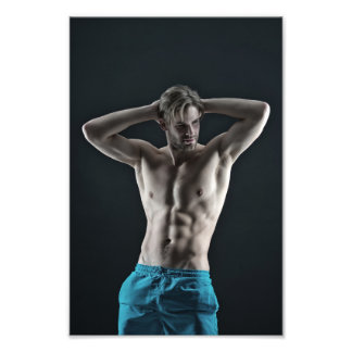 Mr Blue Shorts Hot Guy Poster