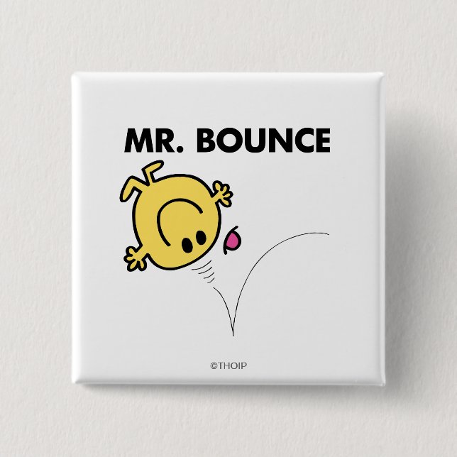 Mr. Bounce | Classic Pose 15 Cm Square Badge (Front)