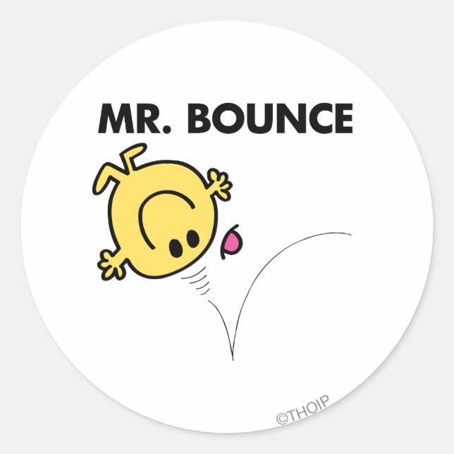 Mr. Bounce | Classic Pose Round Sticker (Front)