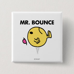 Mr. Bounce Unhappy Bouncing 15 Cm Square Badge