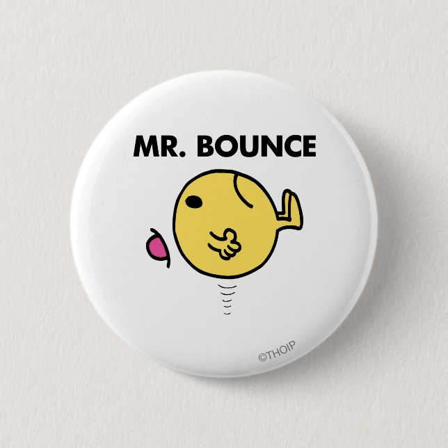 Mr. Bounce | Unhappy Bouncing 6 Cm Round Badge (Front)